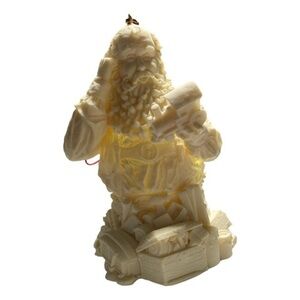 Mark Klaus Santa Klaus Train Engineer Lighted Resin Ornament